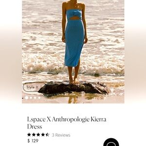Lspace Anthropologie Kierra Dress - Peri Blue (Small) - Worn Once
